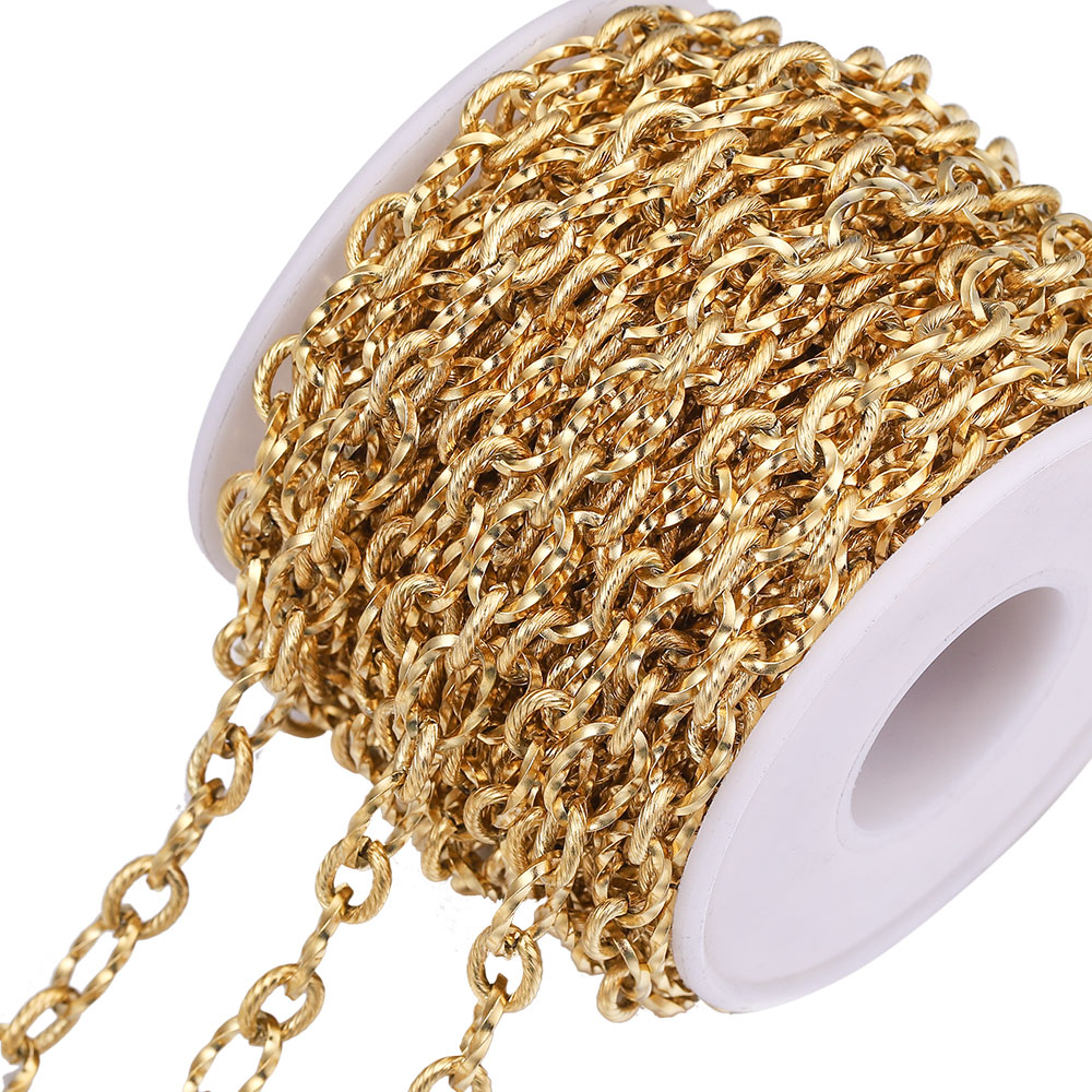 Chain Roll Cable - Золотая Поворотная цепочка из нержавеющей стали,