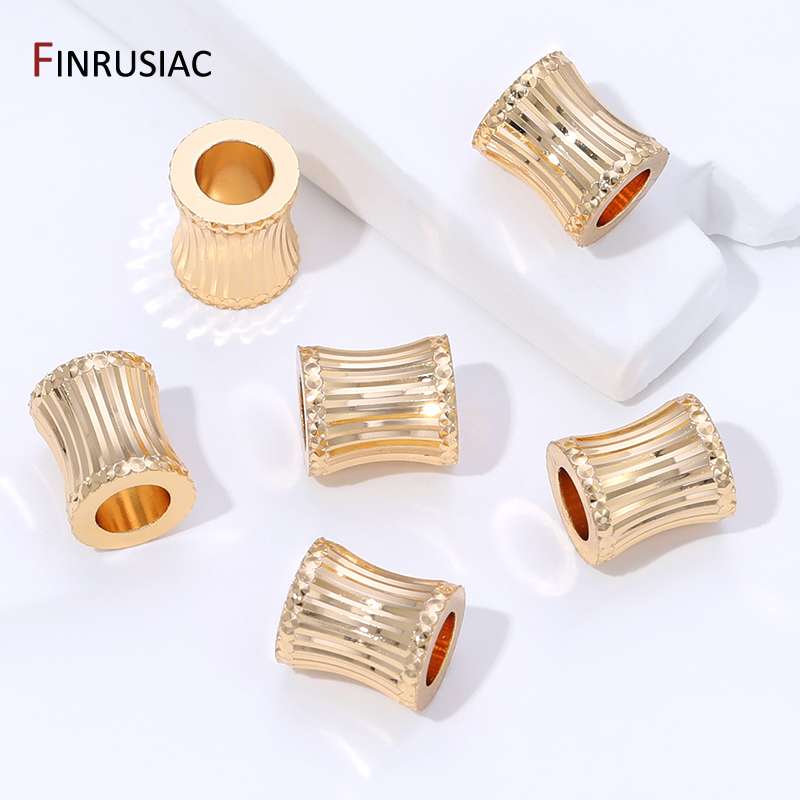 Jewelry Making Youtube - Бусины разделители,Позолоченные латунные бусины-трубочки 14K с
