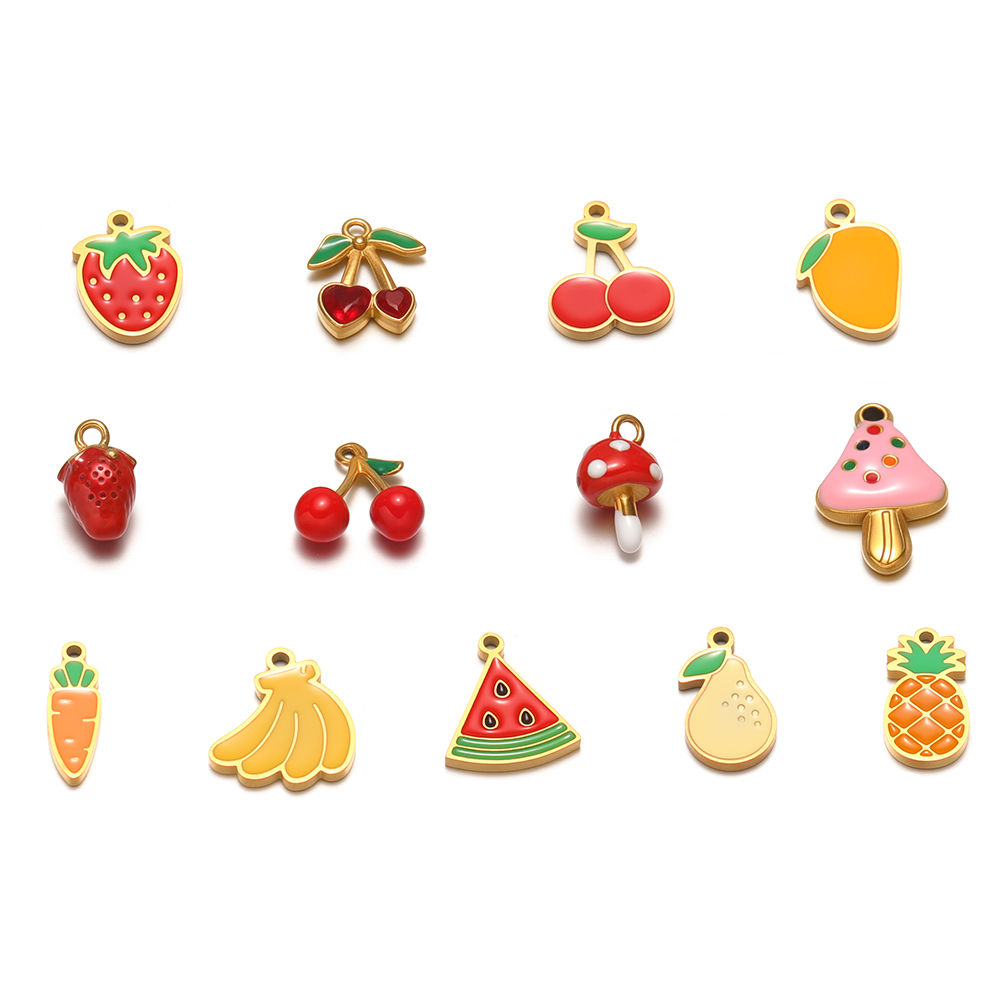 Jewelry Making 4 Year Old - 5 шт., милые грибы, эмаль, фрукты,